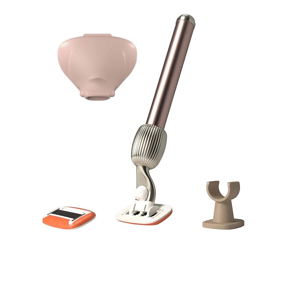 QVC Fler Starter Kit: rasoio custodia 2 testine supporto