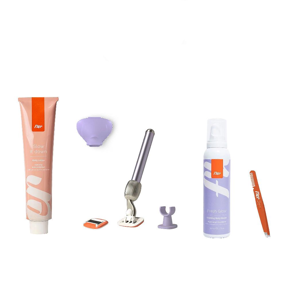 QVC Fler Summer Ready Rasoio mousse e crema corpo+accessori