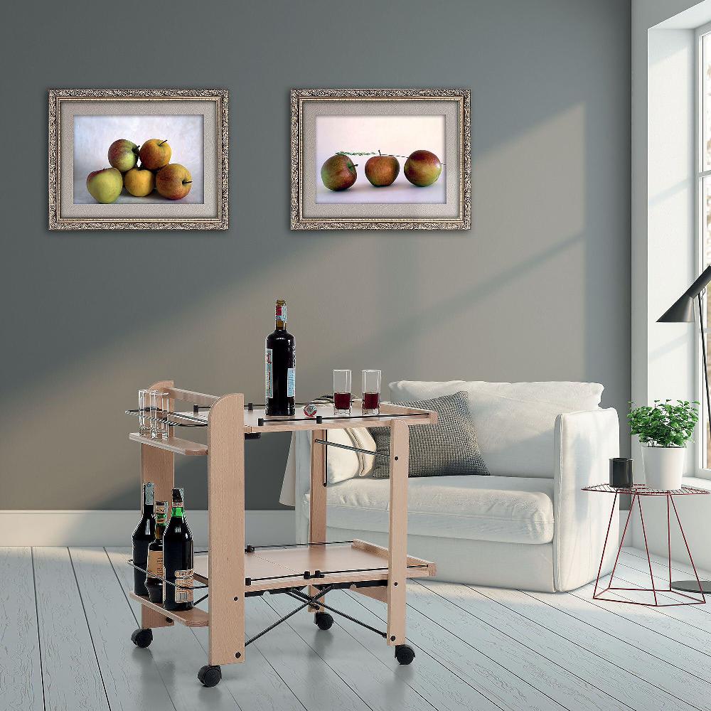 QVC Foppapedretti Carrello Portavivande SERVICE Pieghevole In Legno