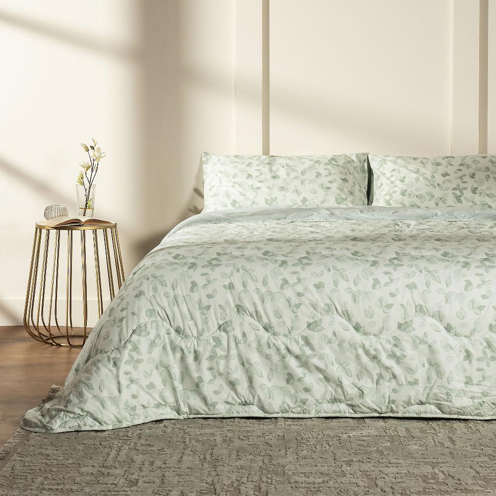 QVC Foppapedretti Trapunta Foglie In Cotone Percalle Stampato