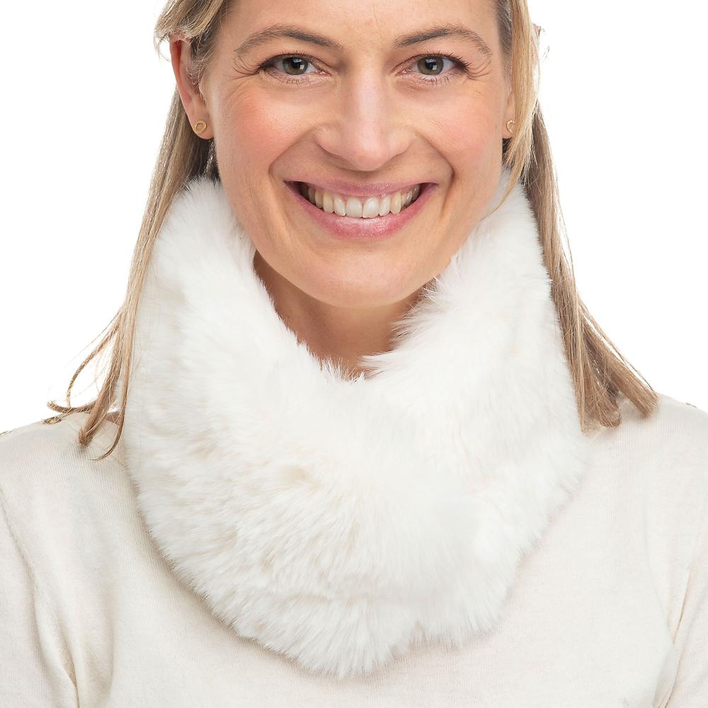 QVC FRANCHETTI BOND Collo in pelo sintetico con chiusura nascosta