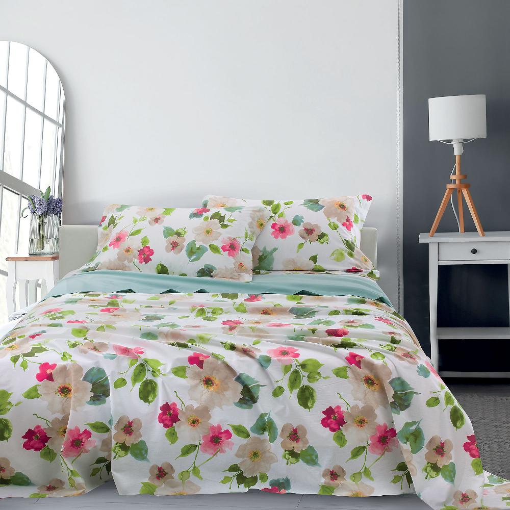 QVC Gabel 1957 Completo letto copriletto 100% cotone tela 58 fili