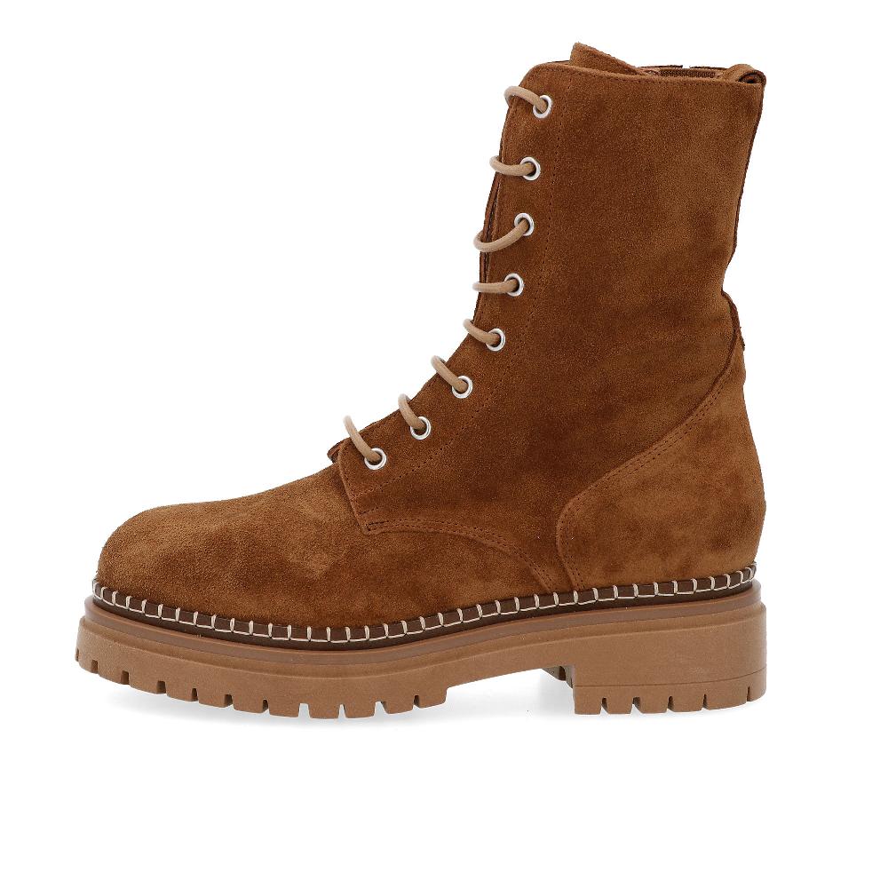 QVC Galieti Anfibi In Pelle Scamosciata Tacco 4cm Con Plateau