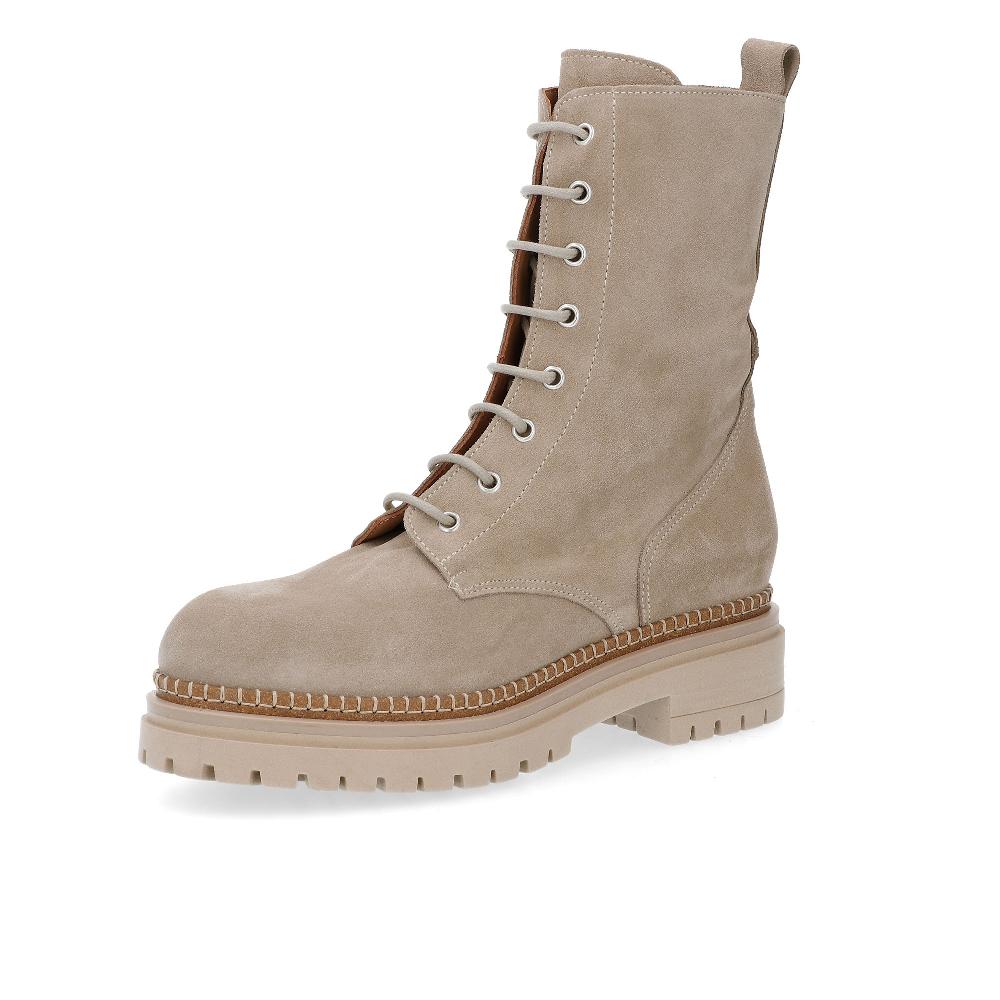 QVC Galieti Anfibi in pelle scamosciata tacco 4cm con plateau