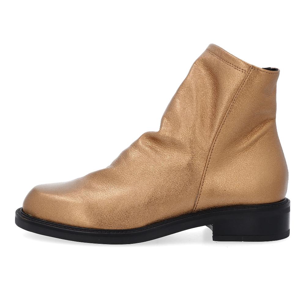 QVC Galieti Biker In Pelle Metallizzata Con Zip E Tacco 3cm