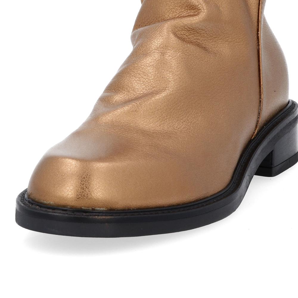 QVC Galieti Biker In Pelle Metallizzata Con Zip E Tacco 3cm