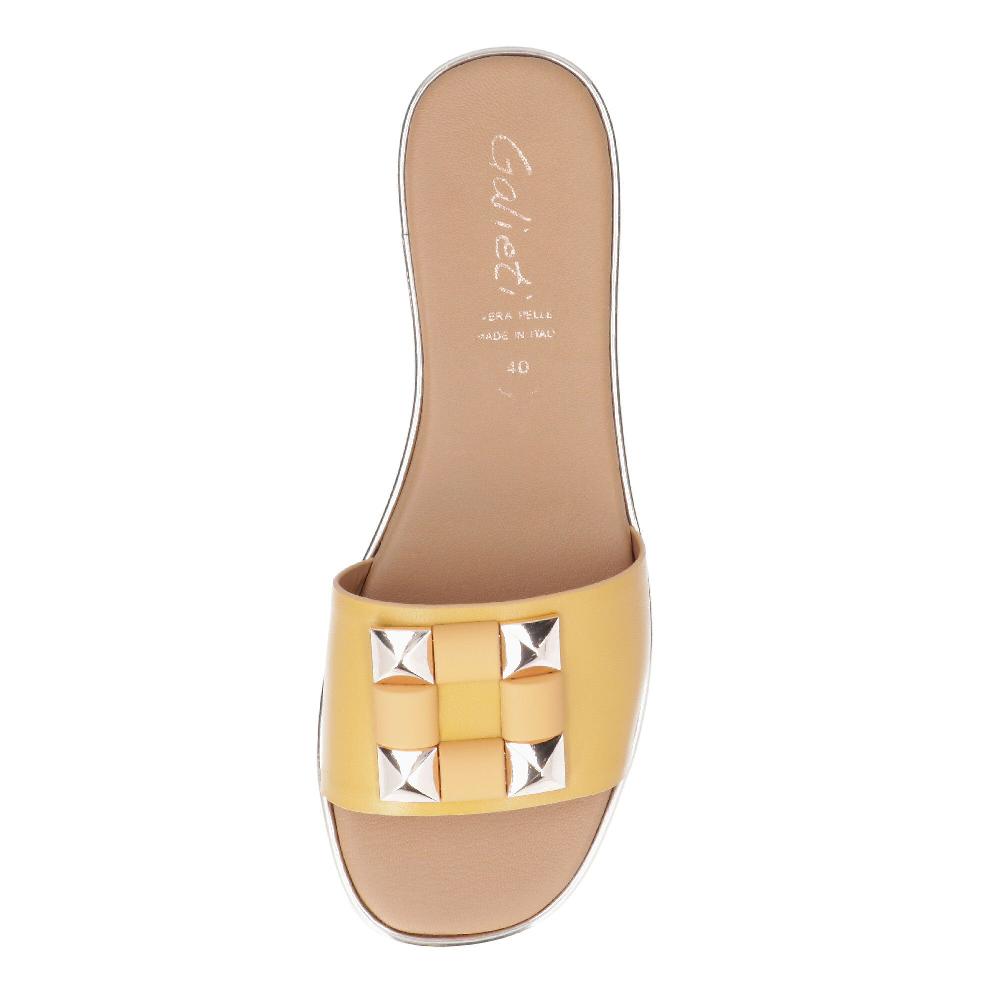 QVC Galieti Ciabattine In Pelle Con Fascia Frontale Decorata