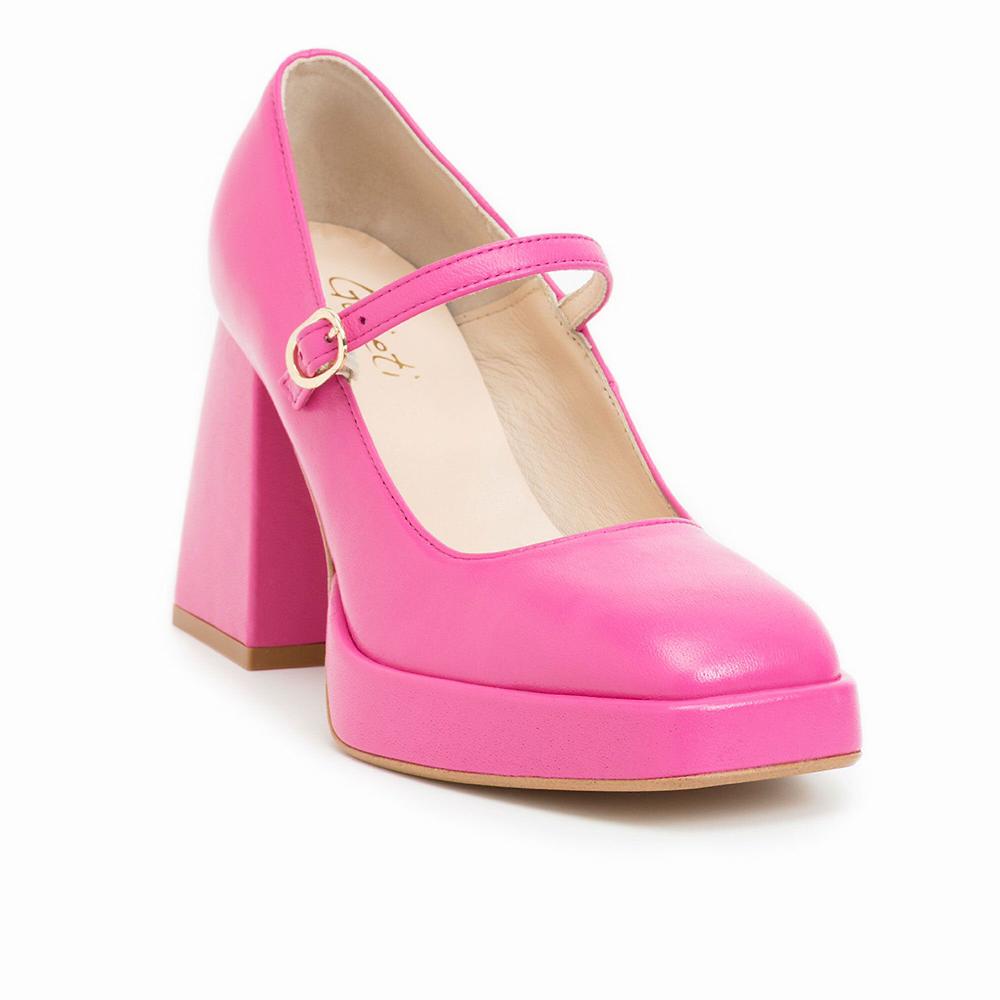 QVC Galieti Mary Jane in pelle con plateau tacco 9 5cm