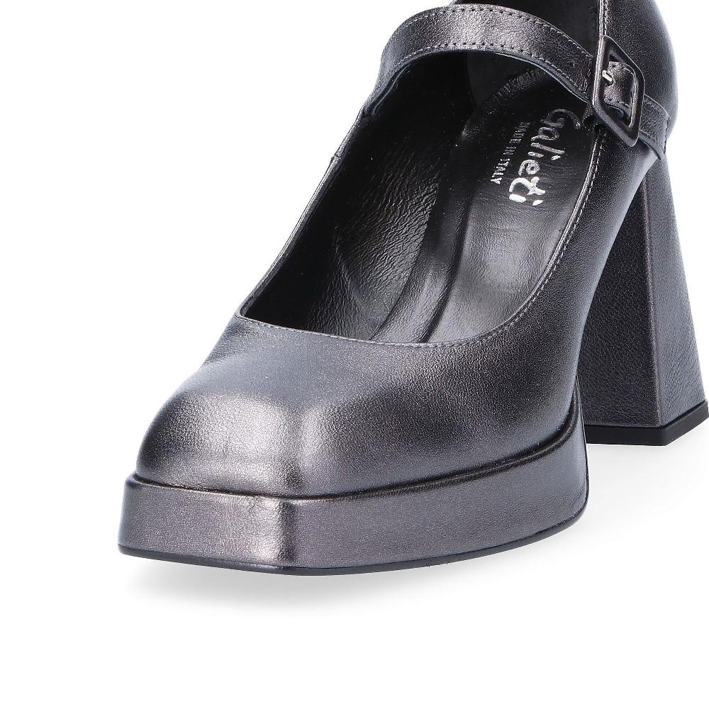 QVC Galieti Mary Jane In Pelle Laminata Con Tacco 9 Cm