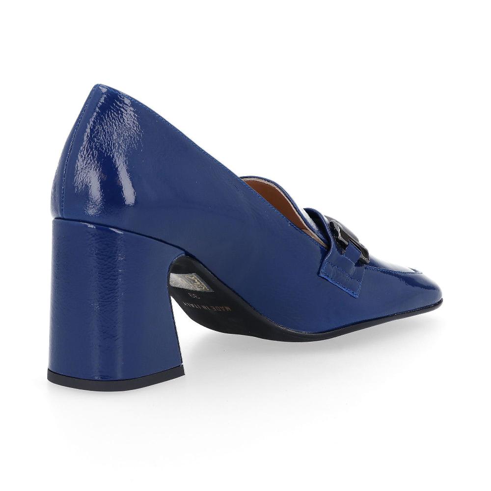 QVC Galieti Mocassini In Pelle Con Motivo Morsetto Tacco 8cm