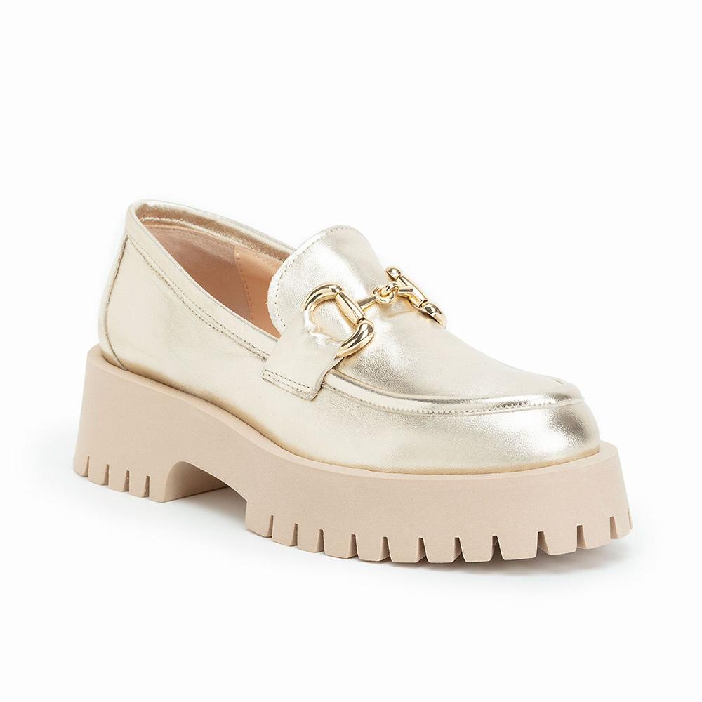 QVC Galieti Mocassini in pelle laminata con morsetto