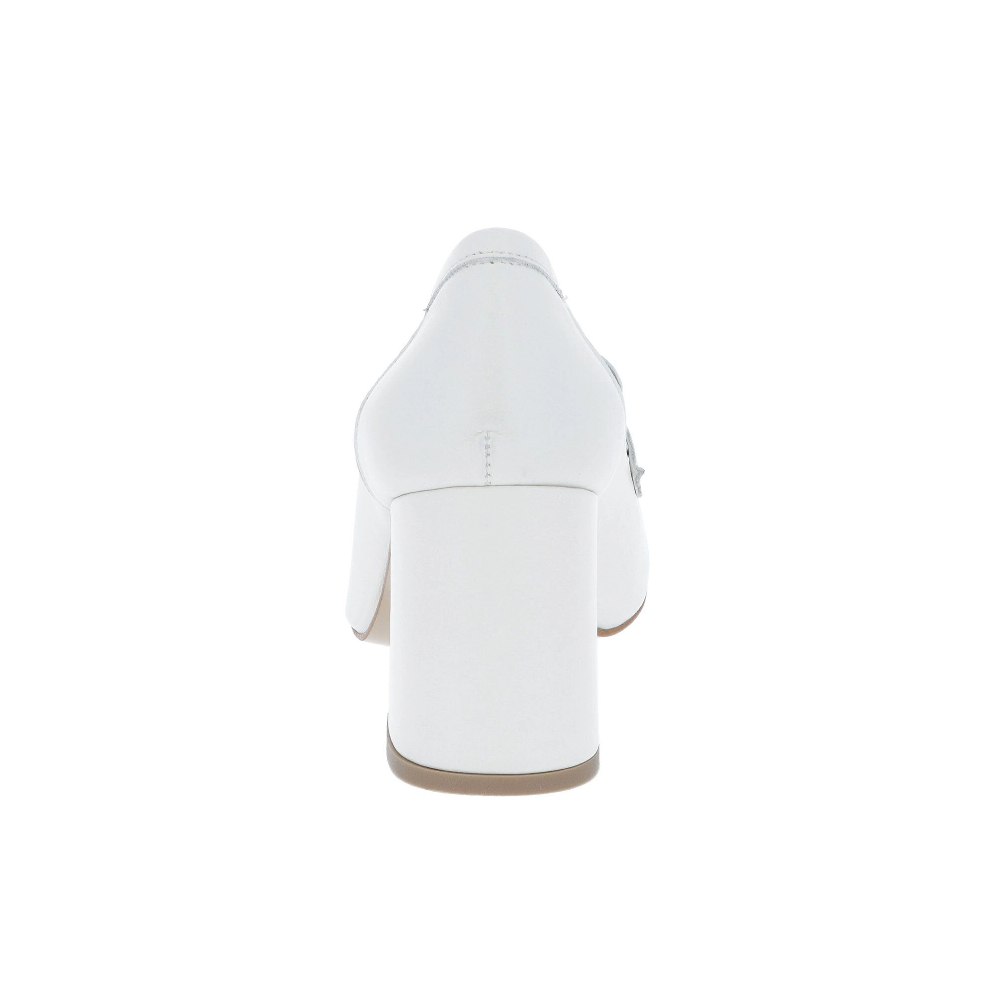 QVC Galieti Mocassino In Pelle Motivo Morsetto Tacco 8 Cm Made In Italy
