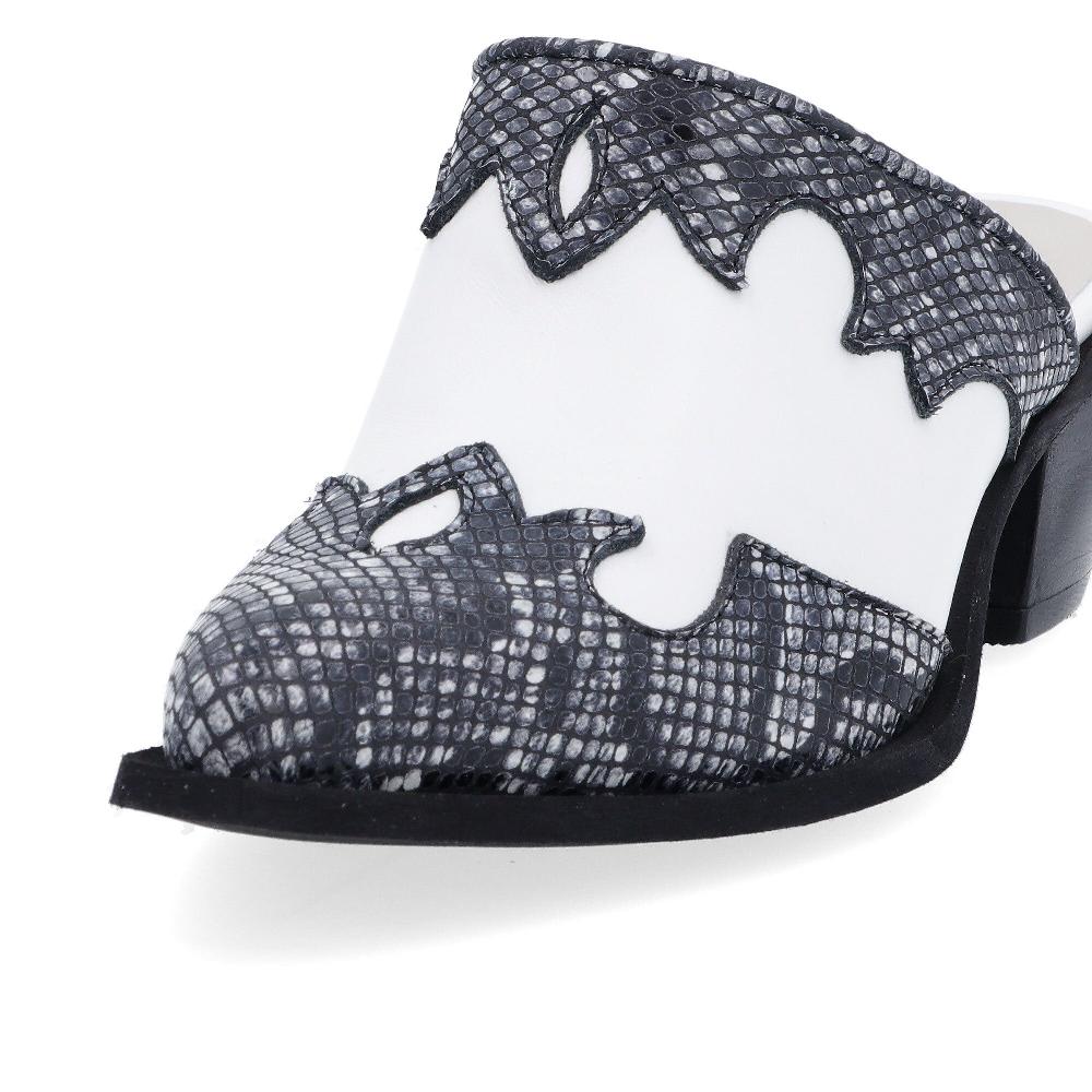 QVC Galieti Sabot In Pelle Con Inserti Effetto Pitonato
