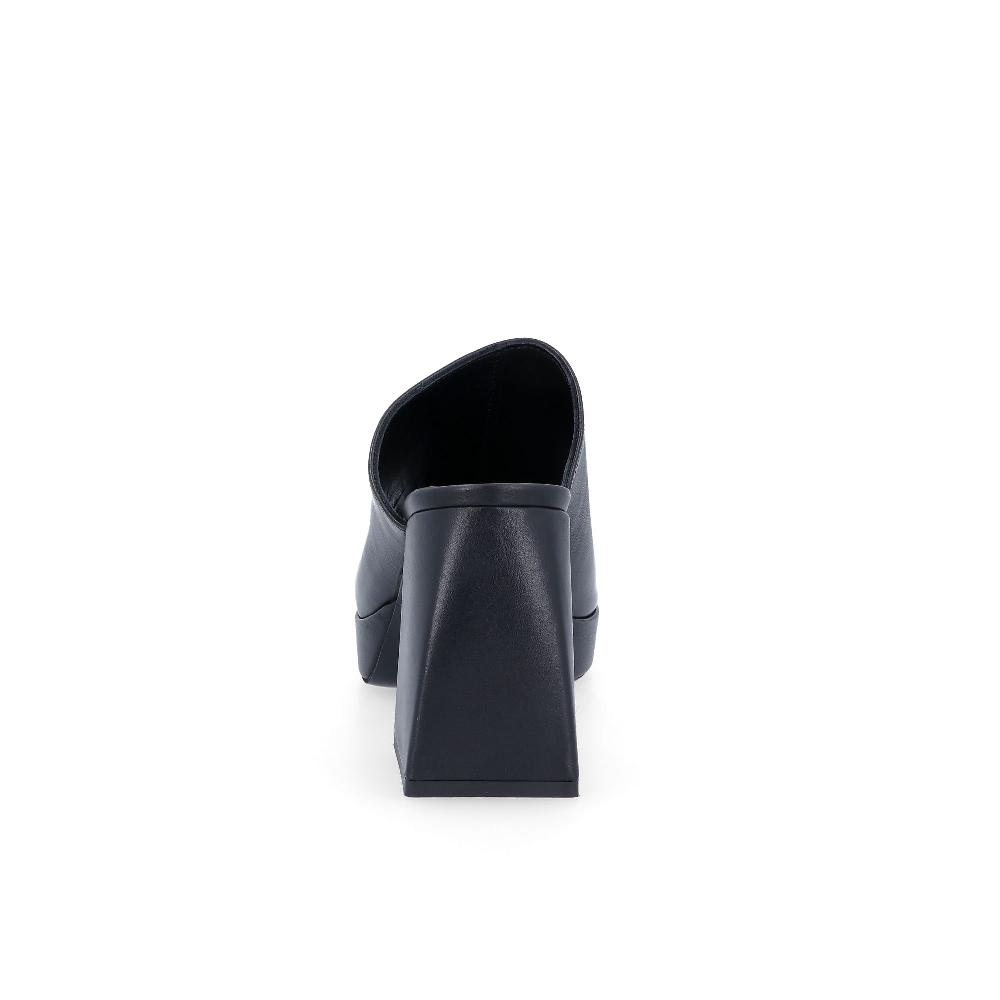 QVC Galieti Sabot In Pelle Punta Squadrata Tacco 9cm