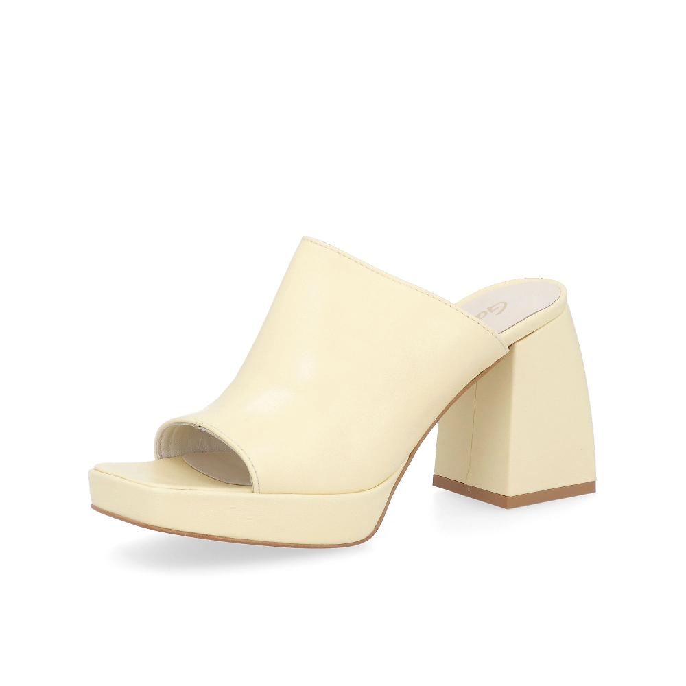 QVC Galieti Sabot in pelle punta squadrata tacco 9cm