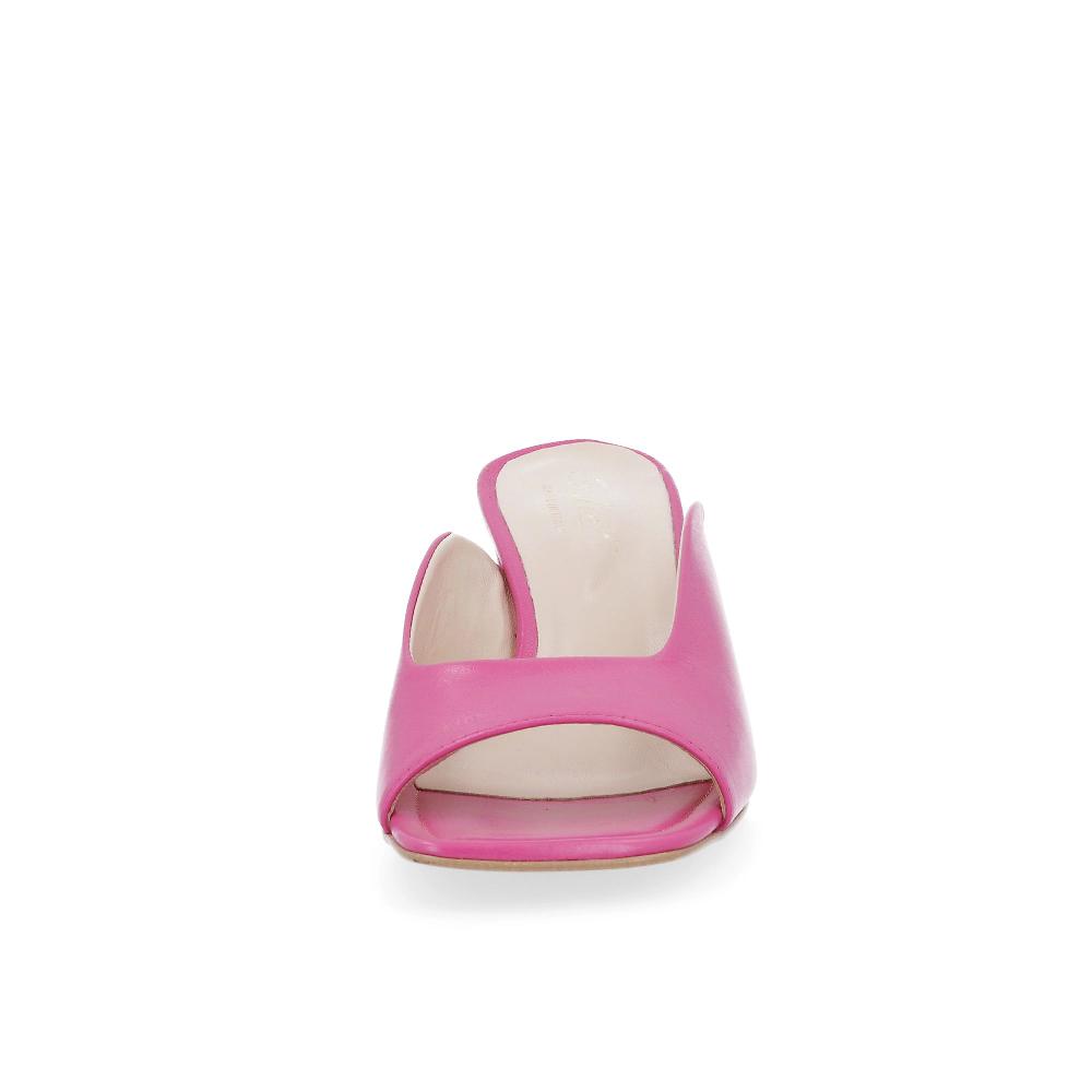 QVC Galieti Sabot Squadrato In Pelle Con Tacco 5 5 Cm