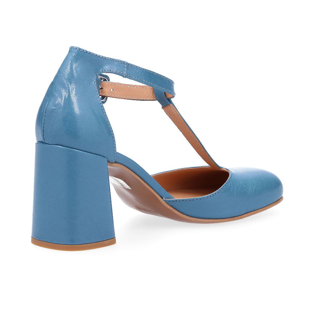 QVC Galieti Sandali A T In Pelle Con Punta Tonda E Tacco 7 Cm