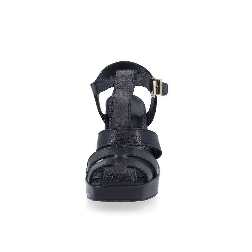 QVC Galieti Sandali A T In Pelle Con Tacco 9 Cm E Plateau