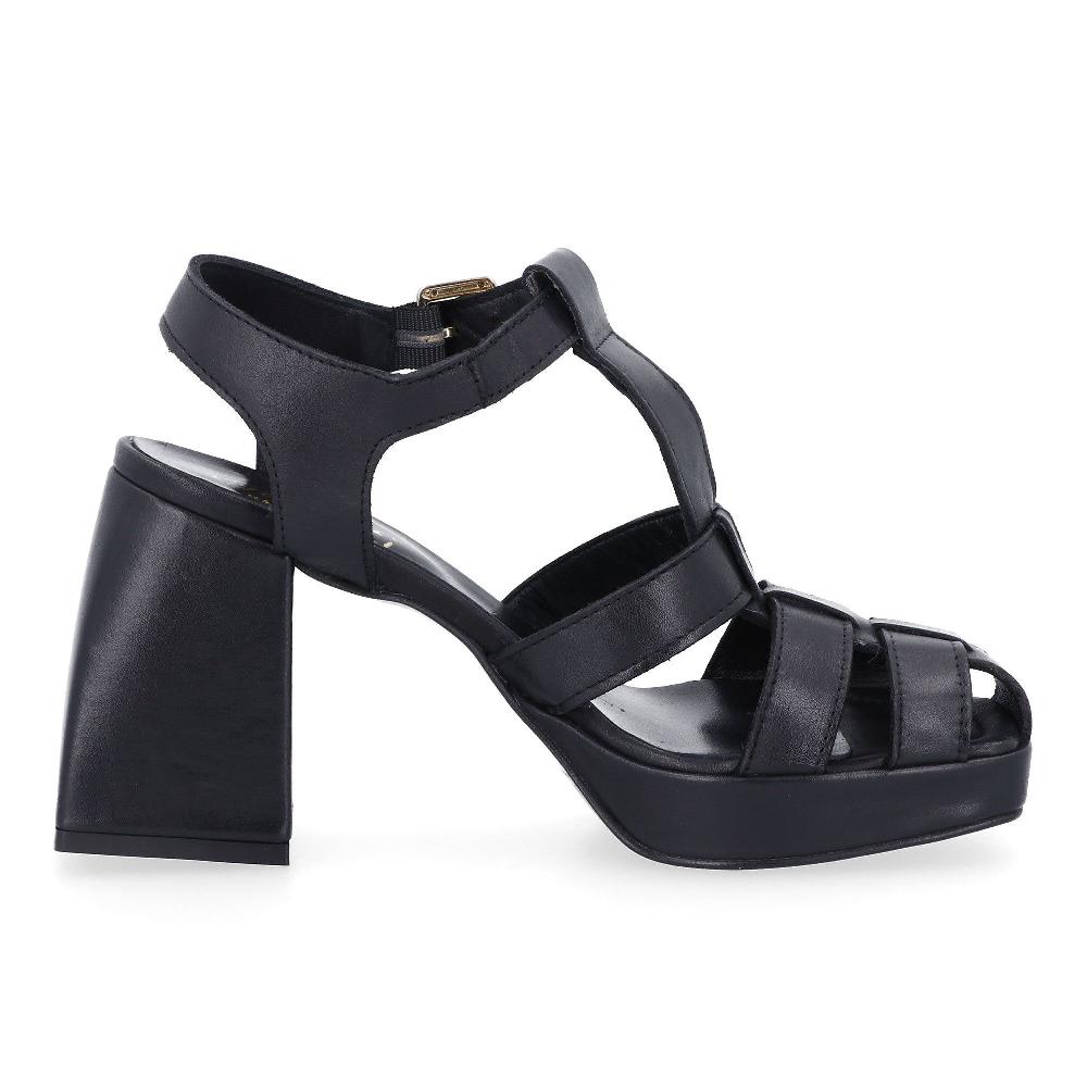 QVC Galieti Sandali A T In Pelle Con Tacco 9 Cm E Plateau