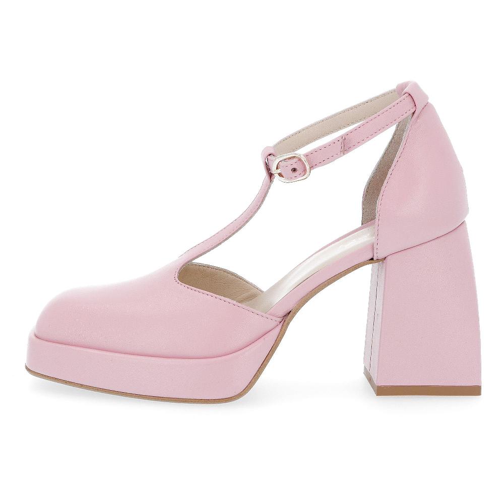 QVC Galieti Sandali A T In Pelle Con Tacco Ampio 9cm