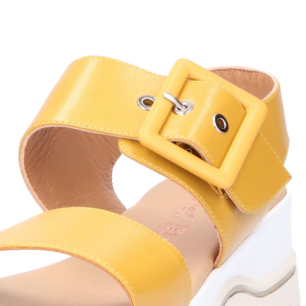 QVC Galieti Sandali In Pelle Con Fasce E Zeppa 4 Cm