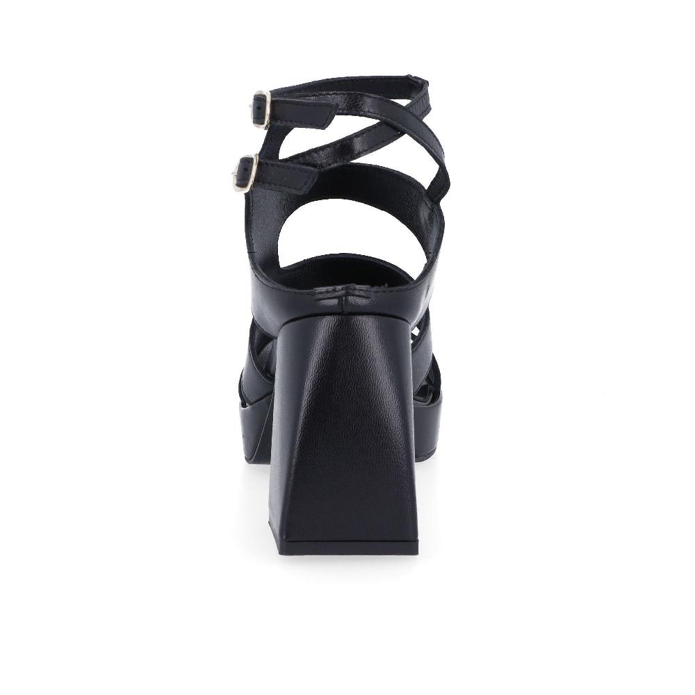 QVC Galieti Sandali In Pelle Con Plateau E Tacco 9 Cm