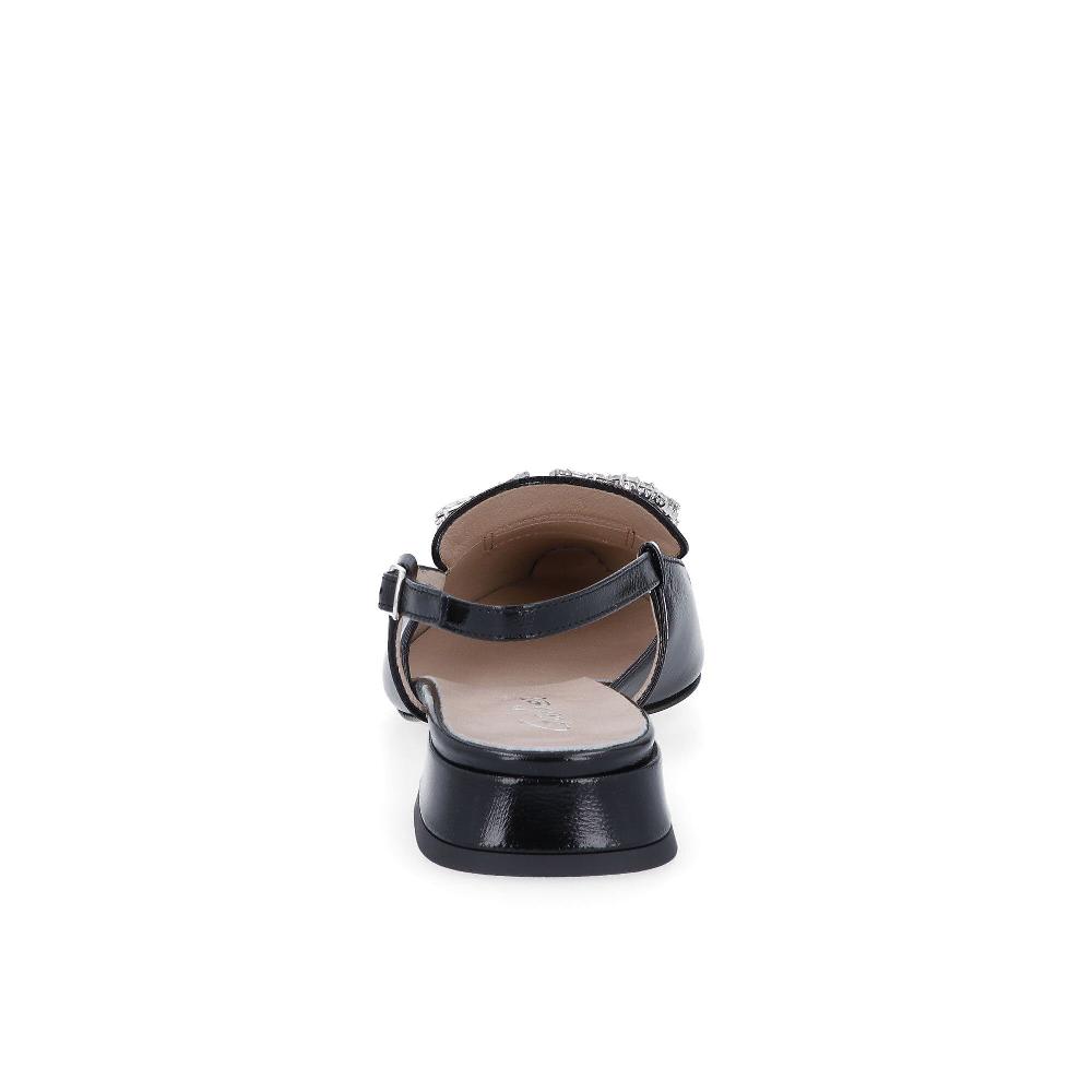 QVC Galieti Sandali Slingback In Pelle Con Decoro Gioiello