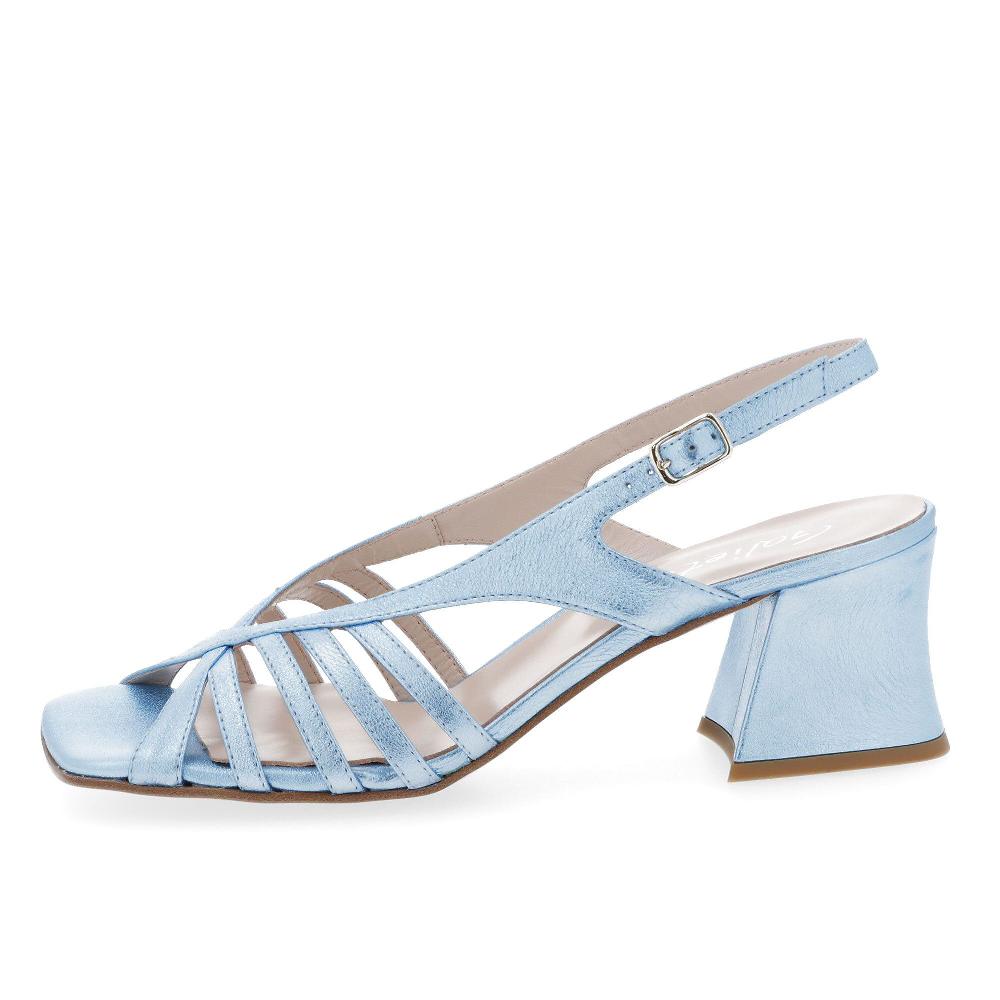 QVC Galieti Sandali Slingback In Pelle Con Fascette Incrociate