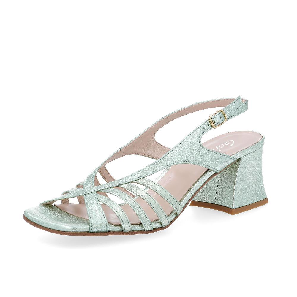 QVC Galieti Sandali slingback in pelle con fascette incrociate