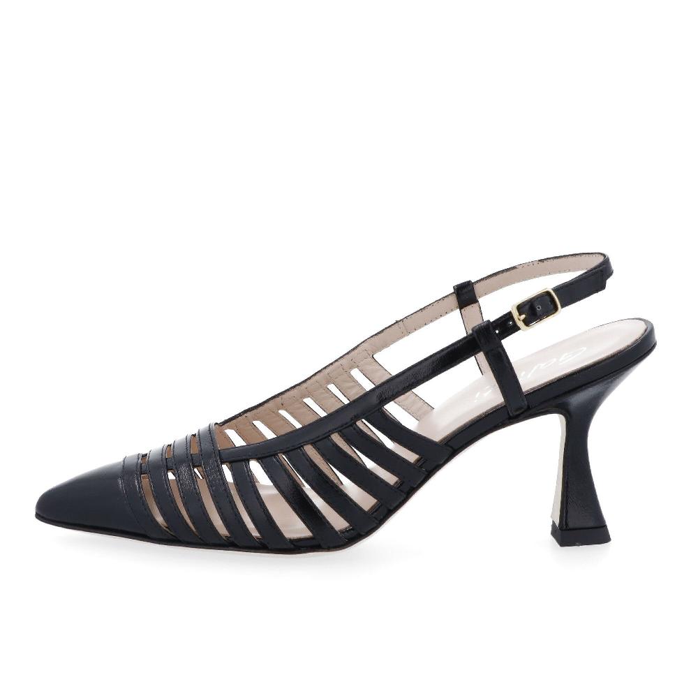 QVC Galieti Sandali Slingback In Pelle Con Tacco 8 Cm