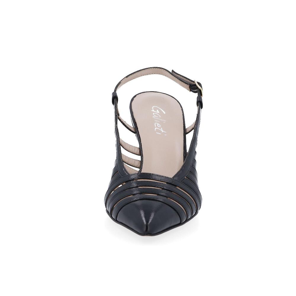 QVC Galieti Sandali Slingback In Pelle Con Tacco 8 Cm