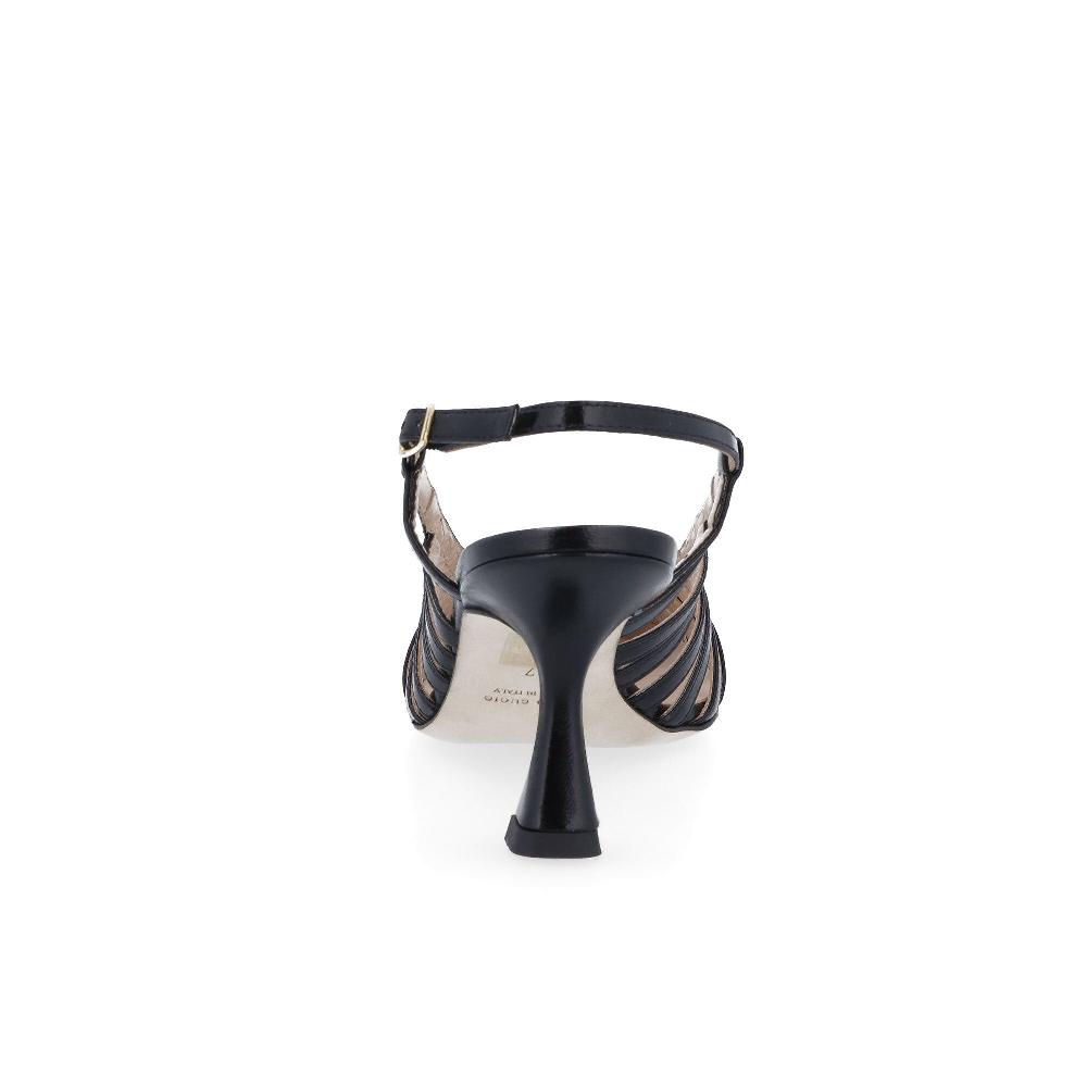QVC Galieti Sandali Slingback In Pelle Con Tacco 8 Cm