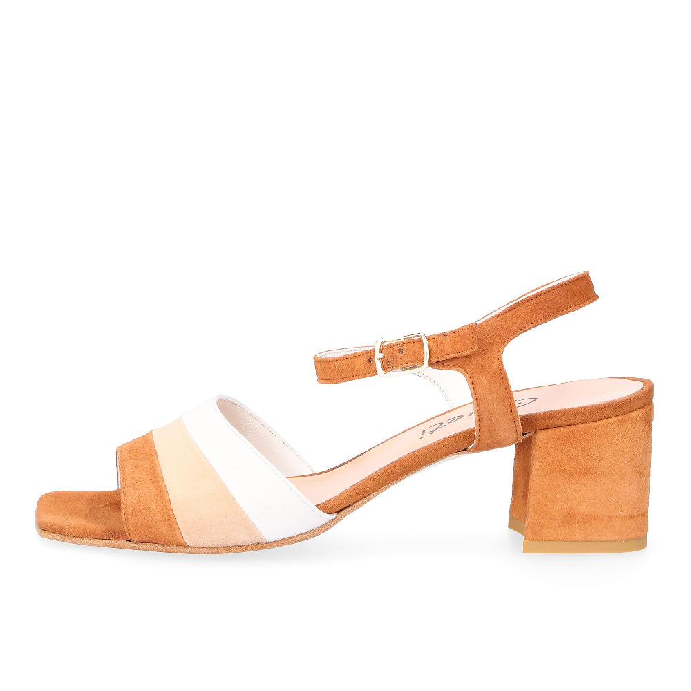QVC Galieti Sandali Spuntati In Pelle Scamosciata Con Tacco 6 Cm