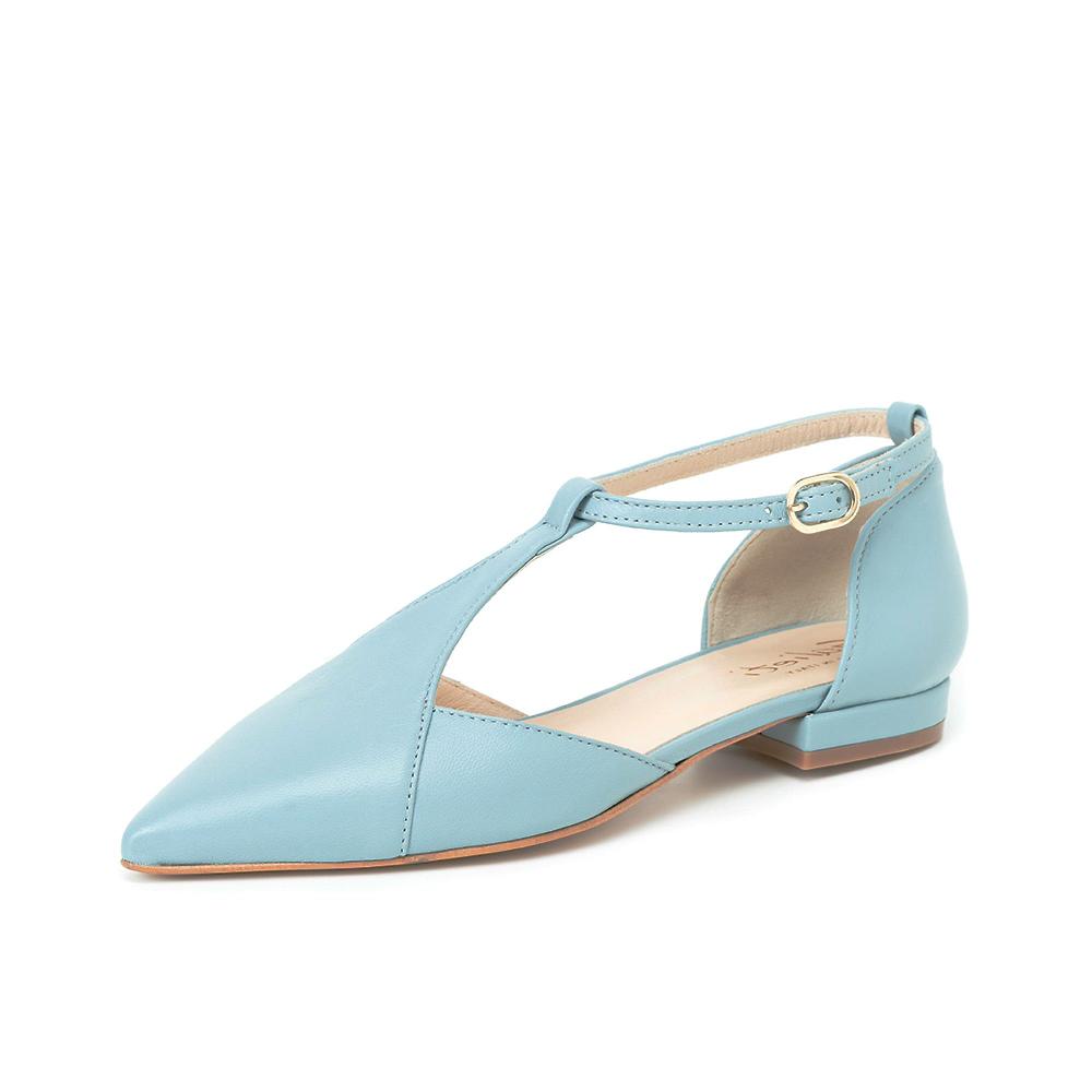 QVC Galieti Sandali T-bar Con Punta Sfilata Tacco 3 Cm
