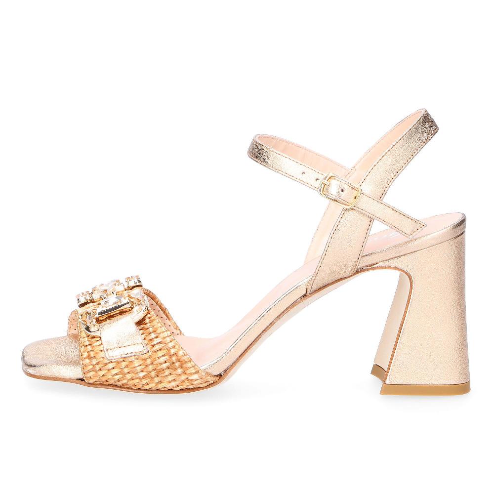 QVC Galieti Sandalo Con Fascia In Rafia E Tacco 9 Cm