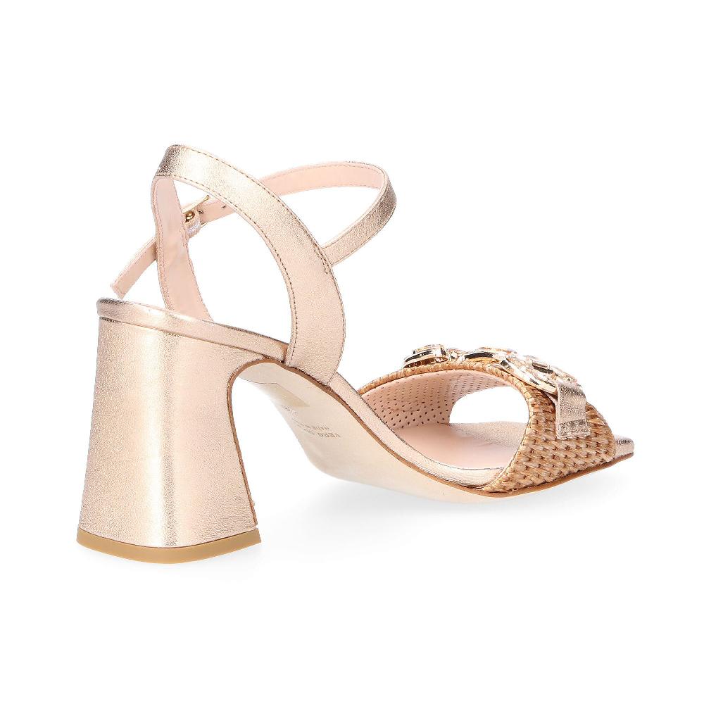 QVC Galieti Sandalo Con Fascia In Rafia E Tacco 9 Cm