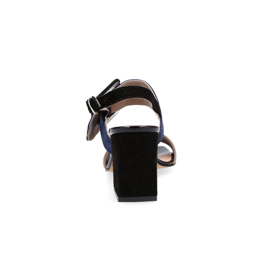QVC Galieti Sandalo In Pelle Con Maxi Fibbia Tacco 7cm