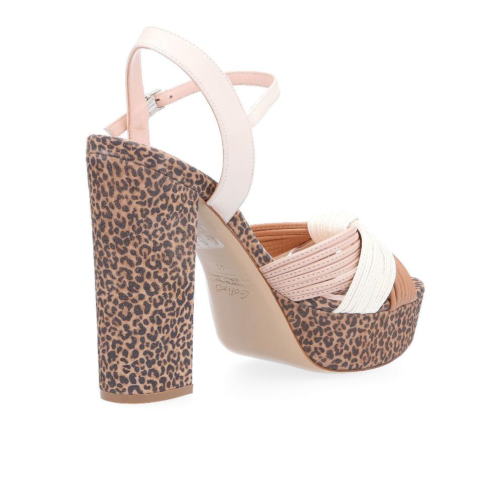 QVC Galieti Sandalo In Pelle Listini Incrociati E Tacco 13 Cm