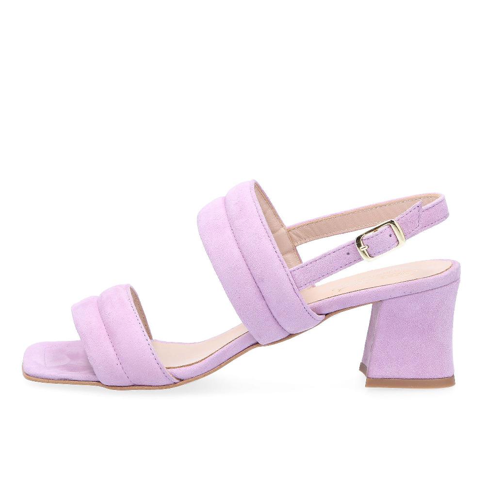 QVC Galieti Sandalo In Pelle Scamosciata Con Tacco 5 5 Cm