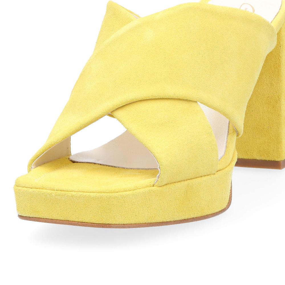 QVC Galieti Sandalo In Pelle Scamosciata Tacco 10 Cm E Plateau 3 Cm