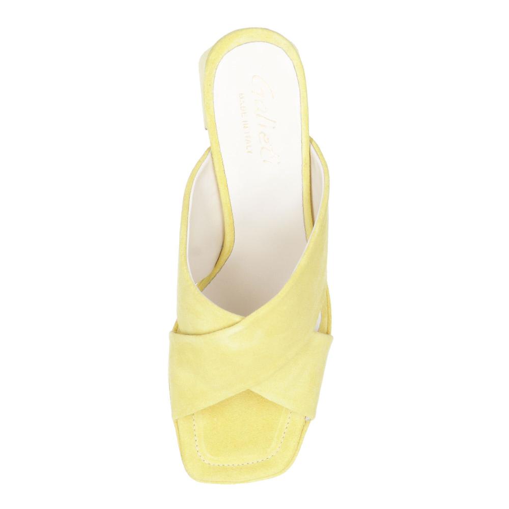 QVC Galieti Sandalo In Pelle Scamosciata Tacco 10 Cm E Plateau 3 Cm