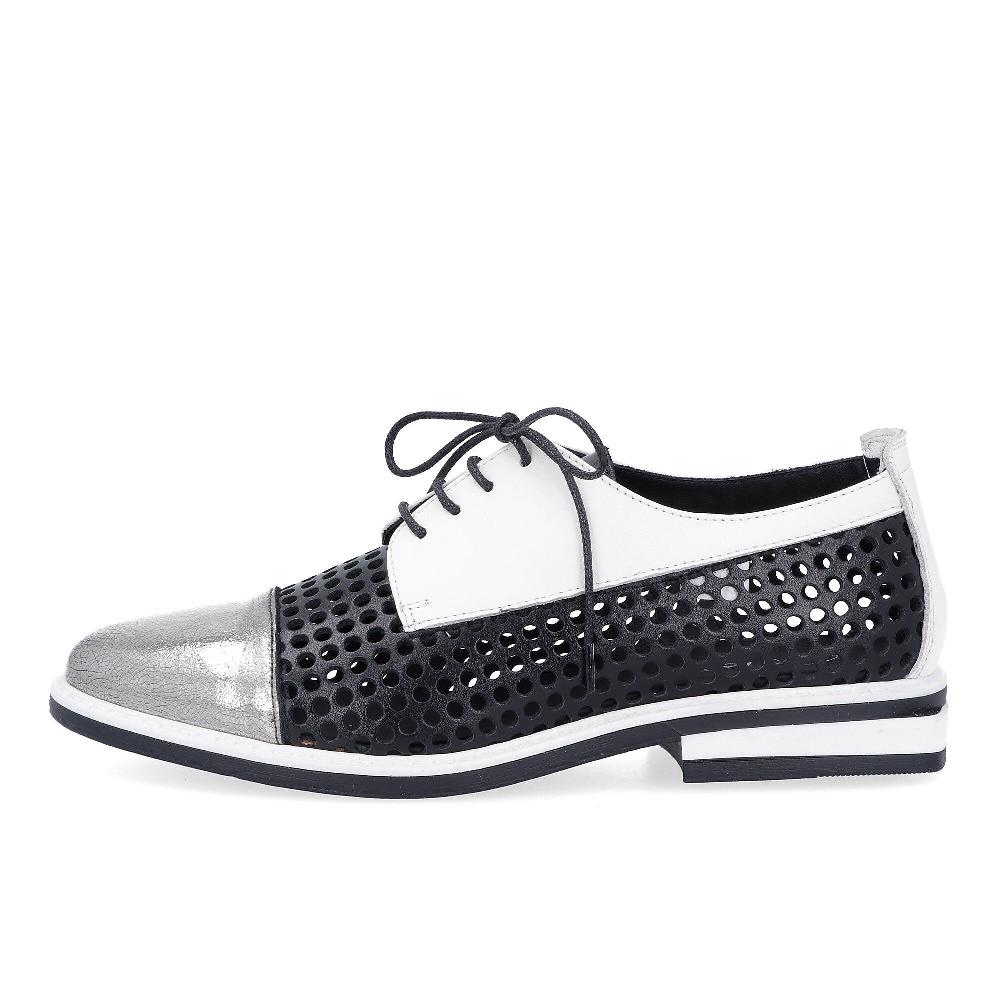 QVC Galieti Scarpe Derby Stringate Con Inserti A Contrasto