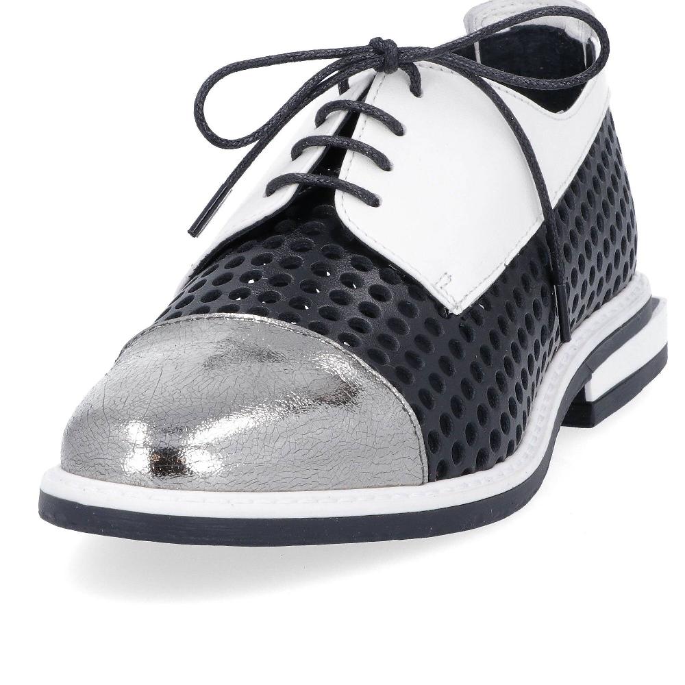 QVC Galieti Scarpe Derby Stringate Con Inserti A Contrasto