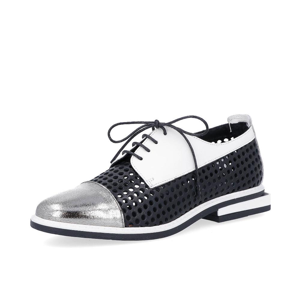 QVC Galieti Scarpe derby stringate con inserti a contrasto