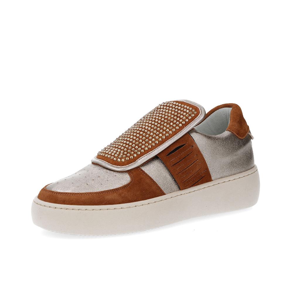 QVC Galieti Scarpe in pelle con inserti scamosciati e strass