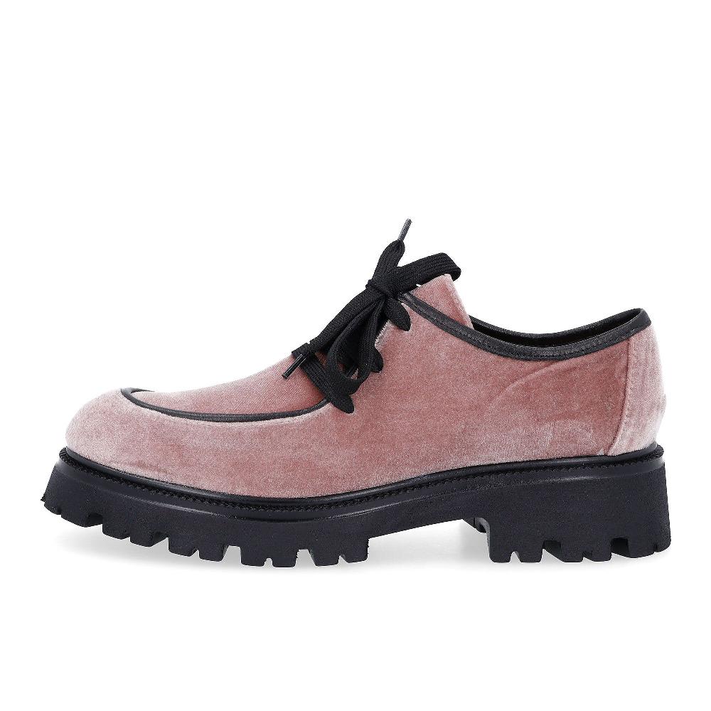QVC Galieti Scarpe Stringate In Velluto Con Fondo In Gomma