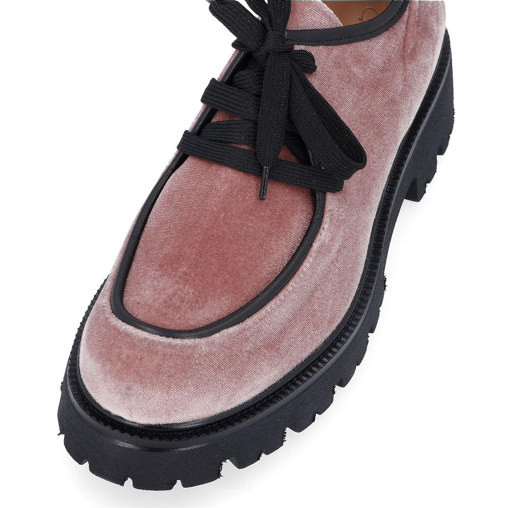 QVC Galieti Scarpe Stringate In Velluto Con Fondo In Gomma