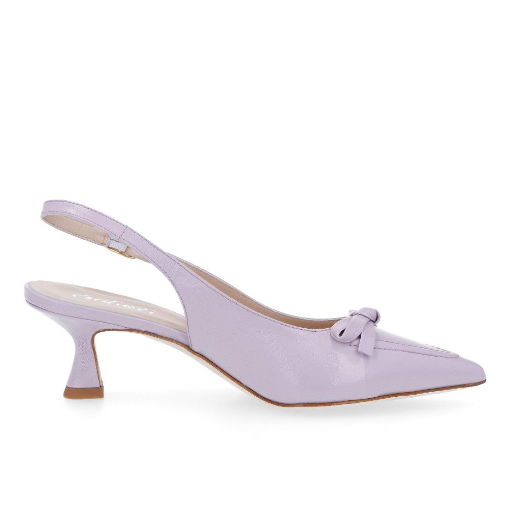 QVC Galieti Slingback In Pelle A Punta Con Tacco 5 5 Cm