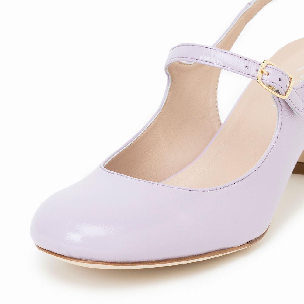 QVC Galieti Slingback In Pelle Cinturino Con Fibbia Tacco 5 5 Cm Made In Italy