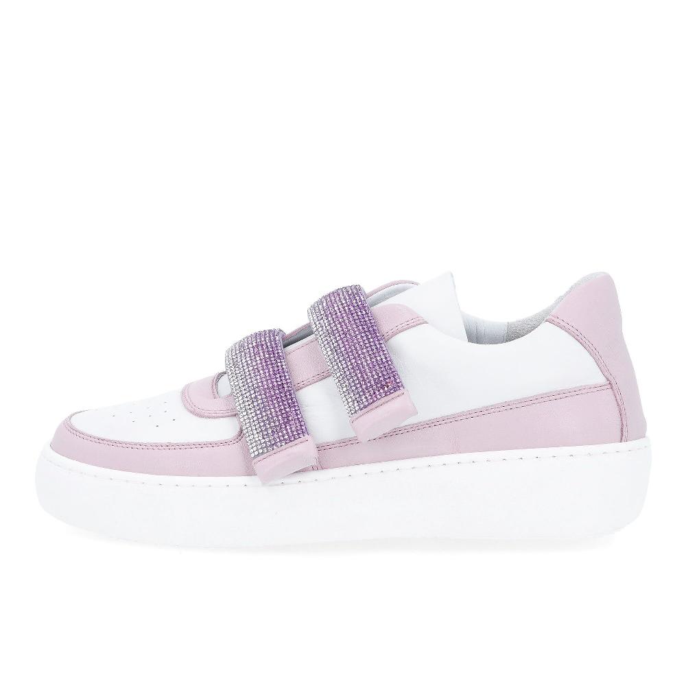 QVC Galieti Sneaker In Pelle Con Inserti A Contrasto E Strass